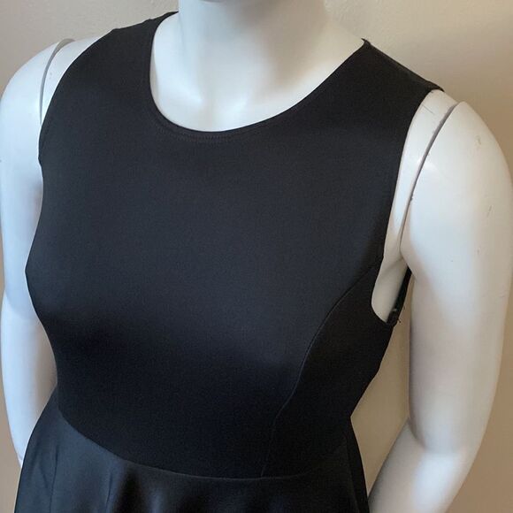 NWT Asymmetrical/Peplum Bodycon Midi Dress -Black - Picture 4 of 10